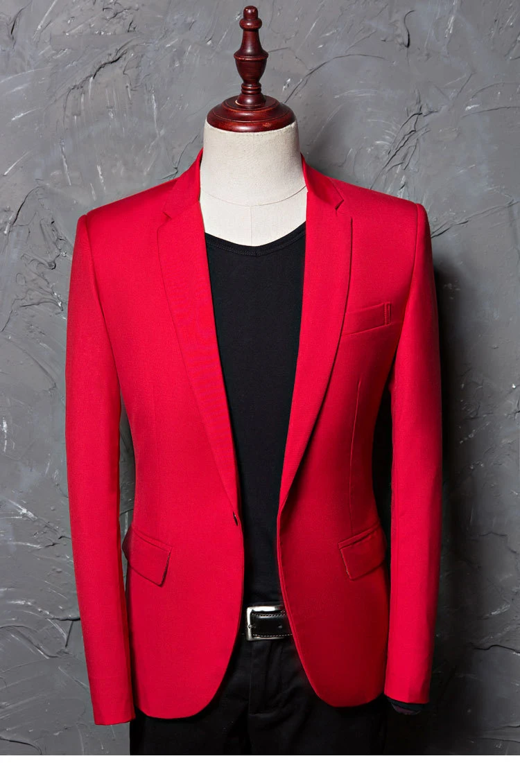 Red Formal Blazer Men 2020 New Fashion ...